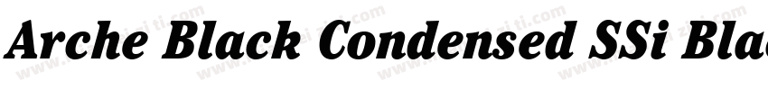 Arche Black Condensed SSi Black Condensed Italic字体转换